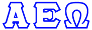 Alpha Epsilon Omega Greek Apparel - StitchZone
