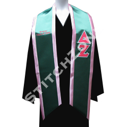 Delta Zeta Greek Graduation Sash and Stole - StitchZone / Segami Designs