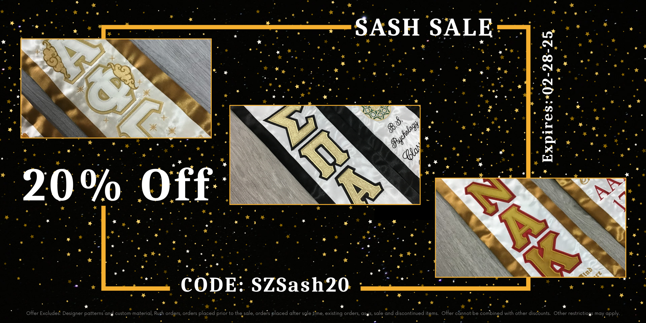 StitchZone Graduation Sash Sale