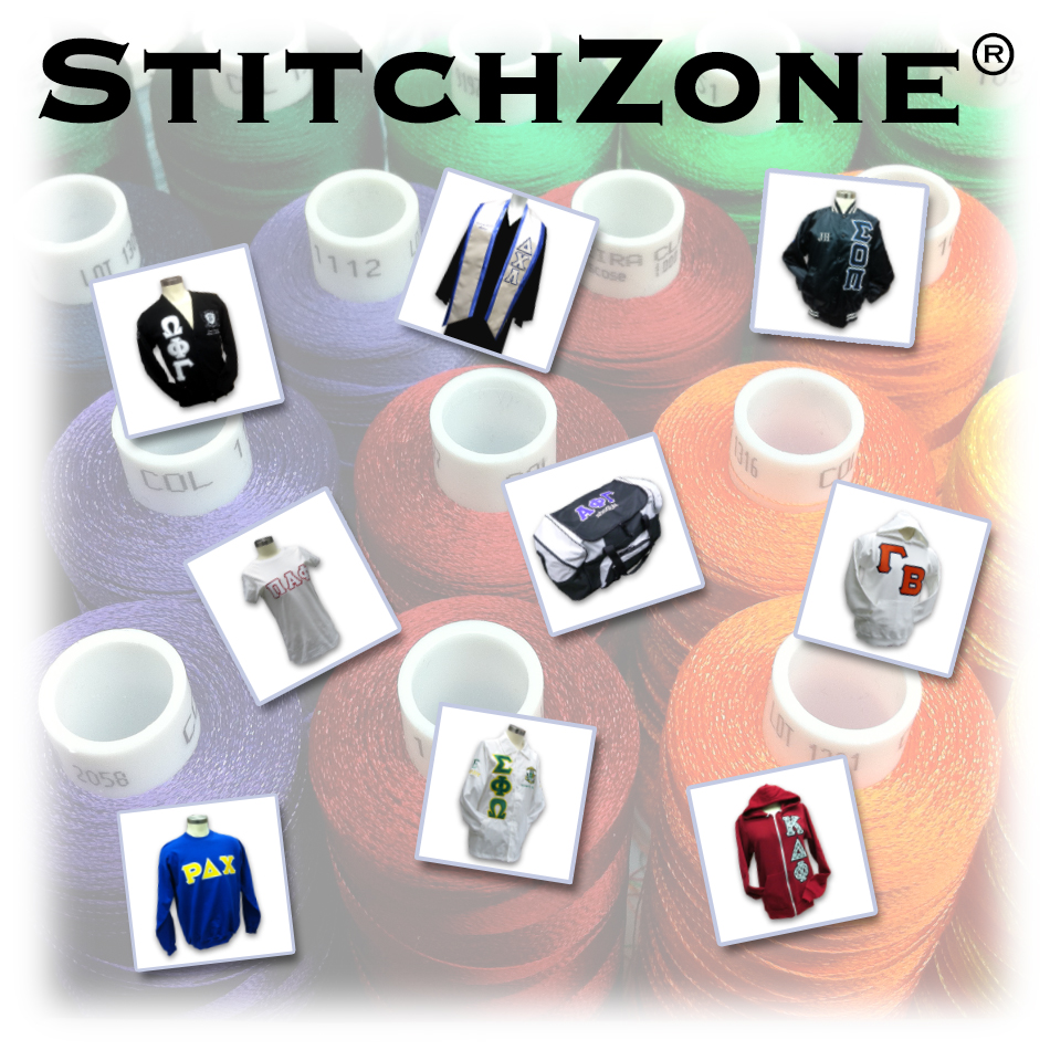 StitchZone Custom Embroidery for Greek Clothing, Fraternity Apparel, Sorority Sweatshirts and Merchandise